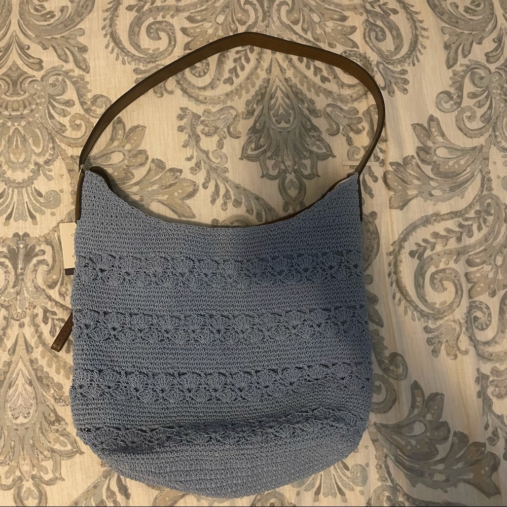 Blue Crochet Handbag